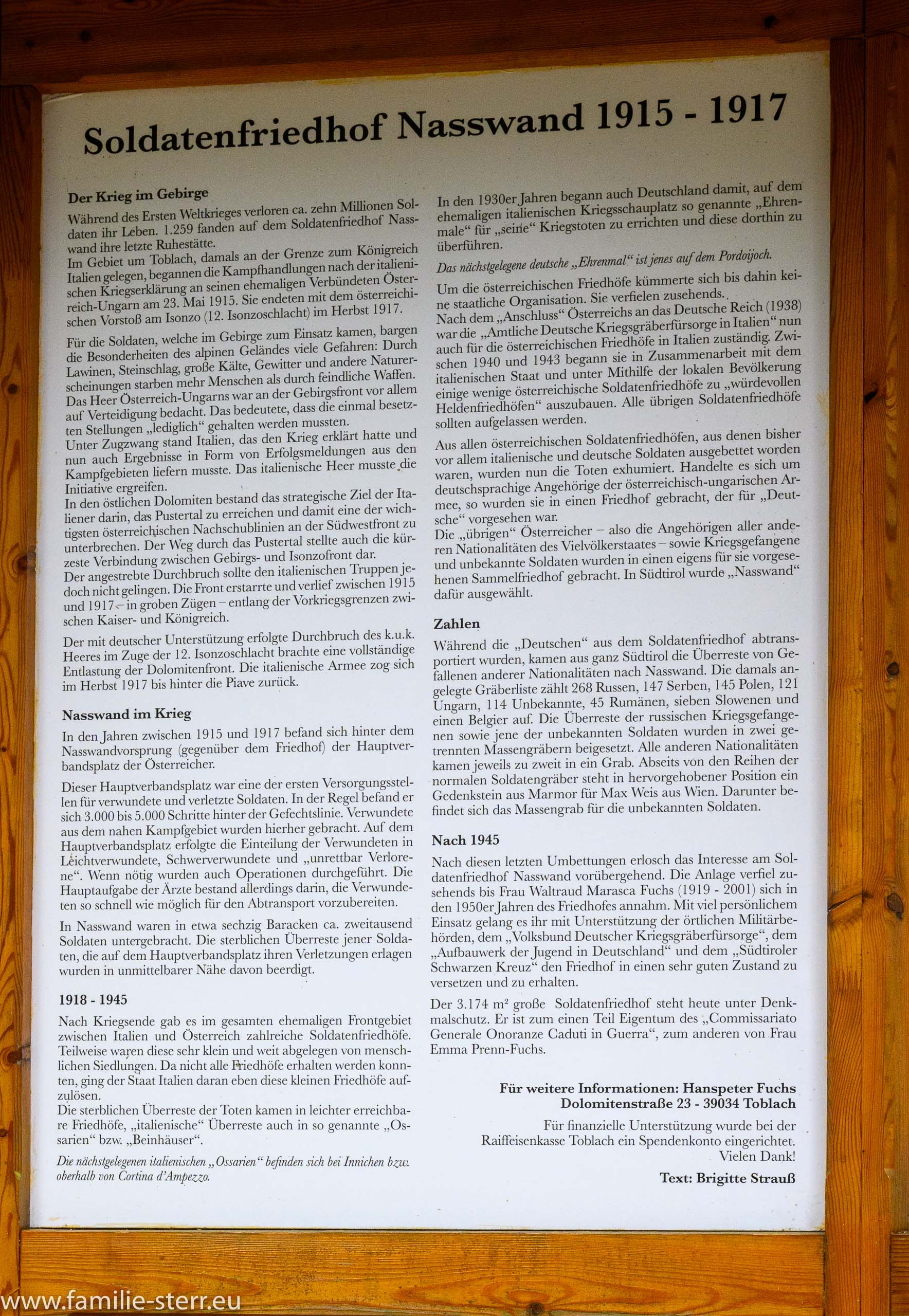 Soldatenfriedhof Nasswand