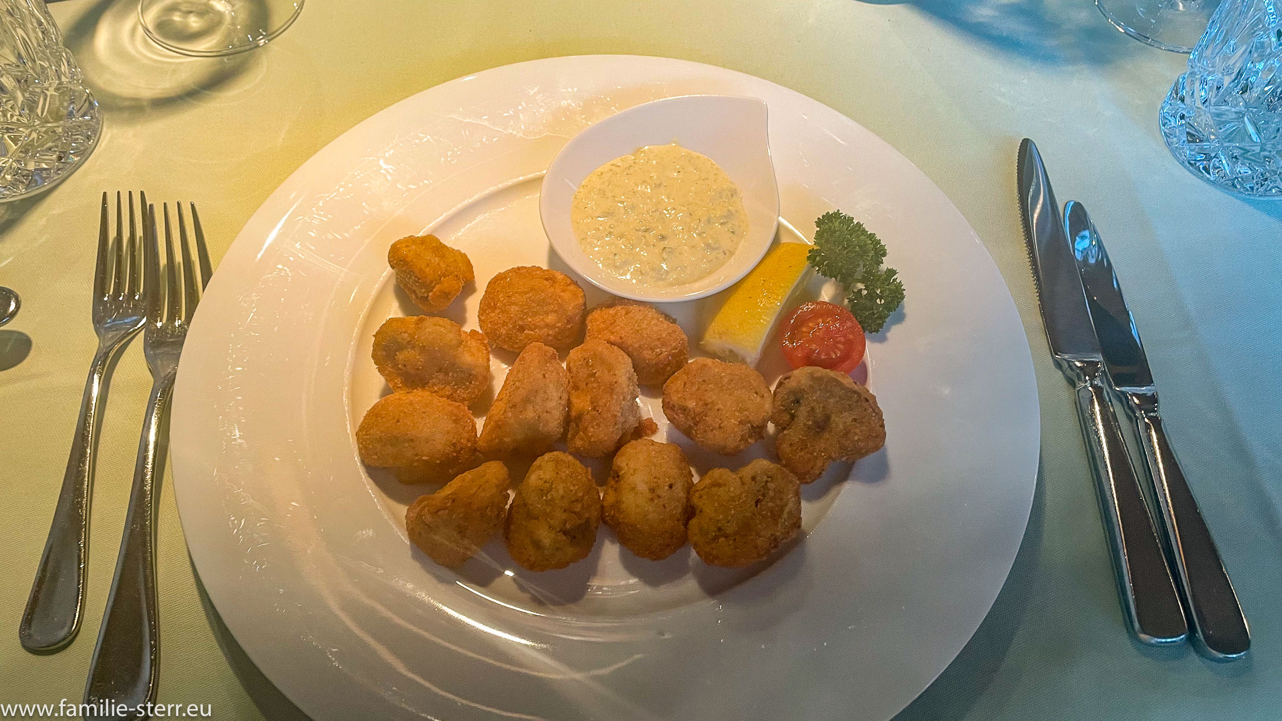 gebackene Champignons