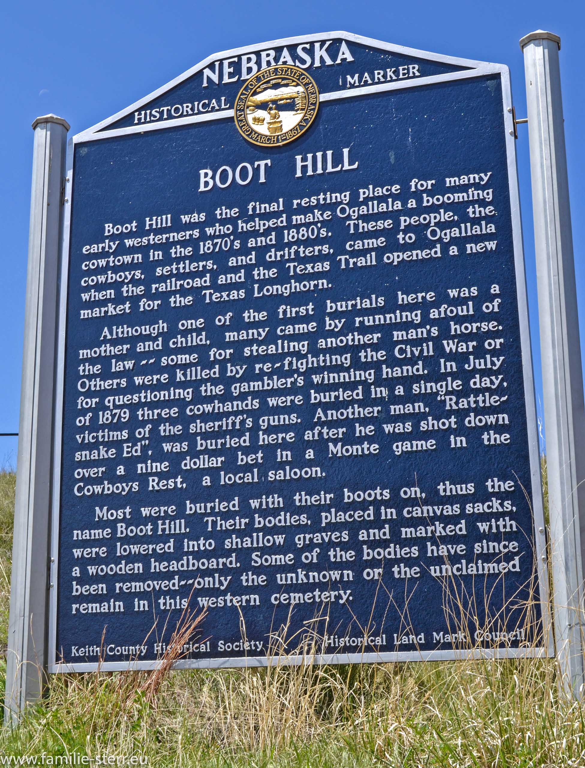 Boot Hill Historical Marker